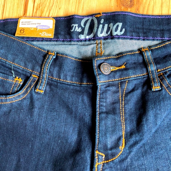🆕 OLD NAVY Diva Jeans Low Rise Blue Denim Size 6 - Picture 6 of 16